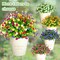 12-Bundle Artificial Outdoor Flowers – UV-Resistant Faux Plants, Plastic Greenery, No-Fade Fake Flowers for Garden, Planters, Porch, and Window Decor (Multi-Color)